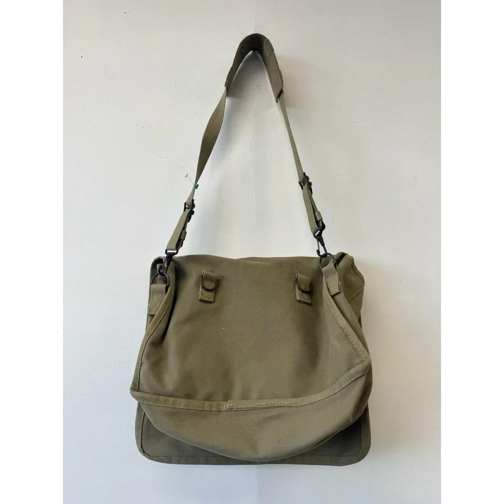 Vintage Banana Republic‎ Paratrooper Messenger Bag Mens Large Green Canvas Army